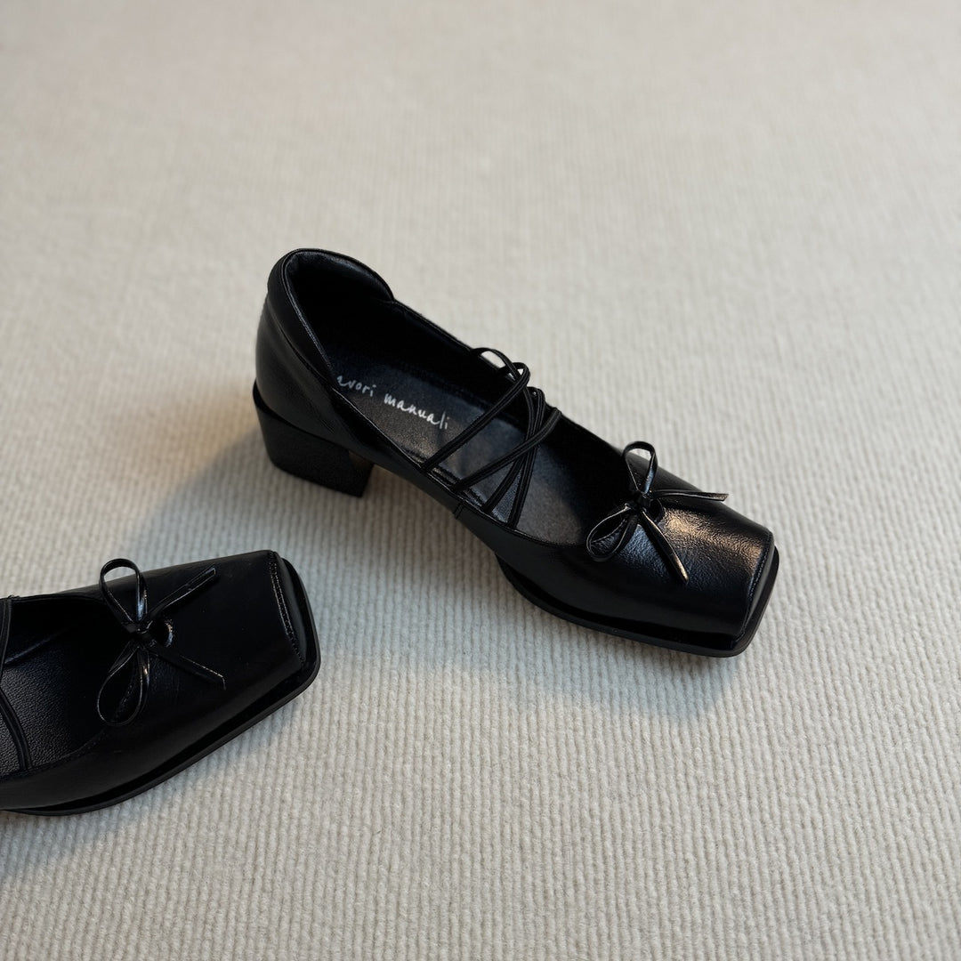 Damen Ballerinas mit eleganter Schnürung und dekorativem Schleifen-Detail EB