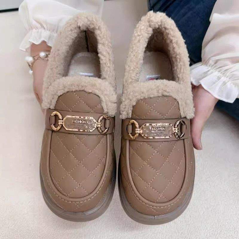 Damen Komfortable Warmfutter Slipper mit luxuriösem Design EB