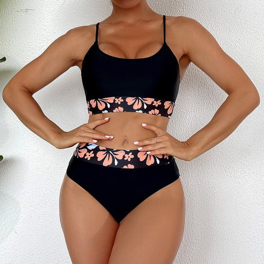 Damen Strandcover-Up mit floralem Design und eleganter Transparenz EB