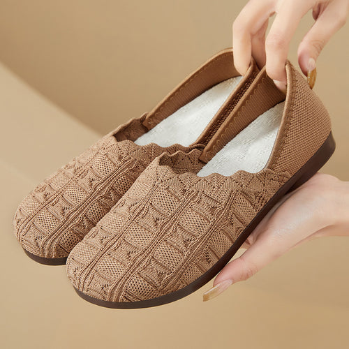 Damen Komfortable und elegante Ballerinas mit modischer Struktur EB