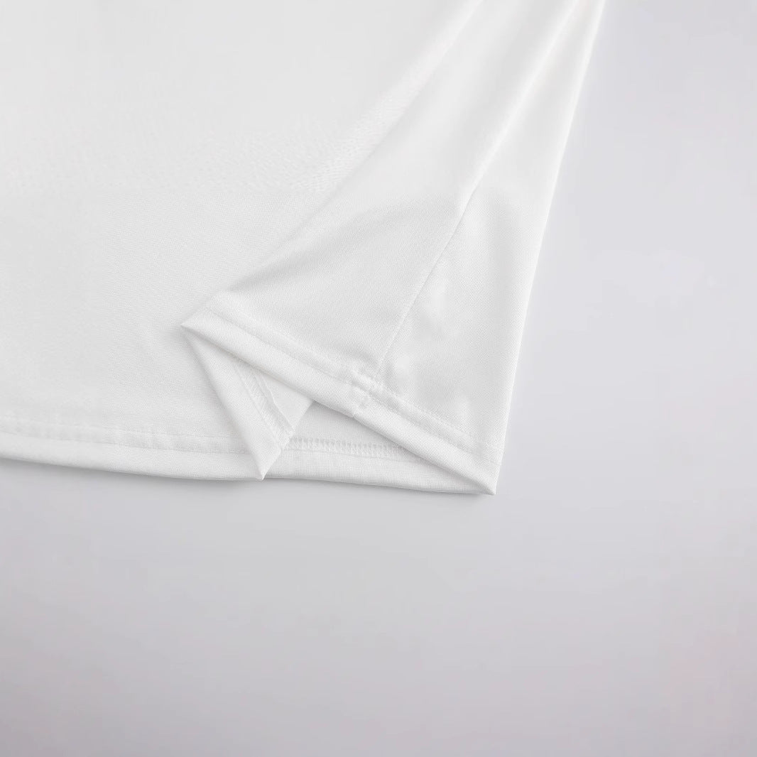 Damen Oversized Crop-T-Shirt mit künstlerischem Grafikdruck EB
