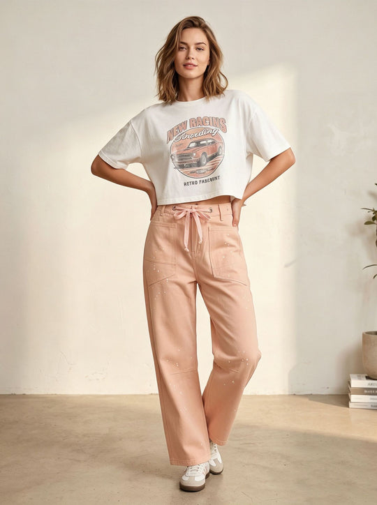 Damen nan oversized Strickpullover mit Rundhalsausschnitt und entspannter Silhouette EB