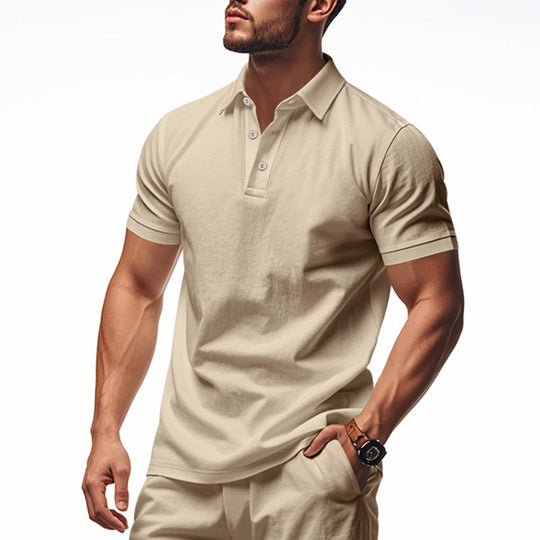 Herren Polo-Hemd mit strukturiertem Design und hochwertiger Baumwolle EB