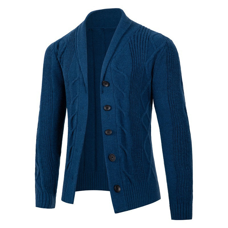 Herren Strickjacke mit modernen Kabelmustern und bequemen Passform EB