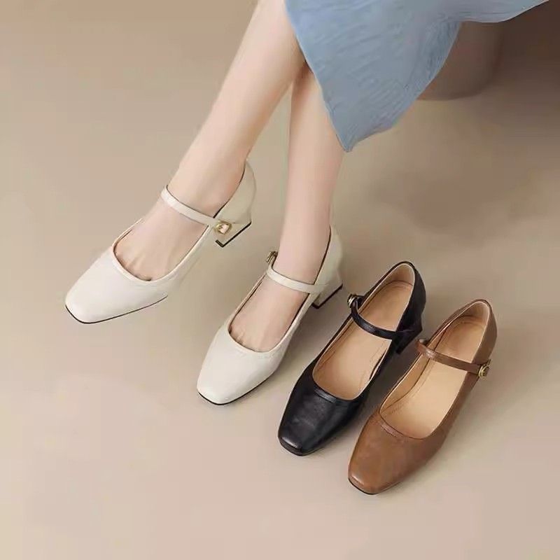 Damen elegante Slingback-Pumps mit komfortablem Blockabsatz EB