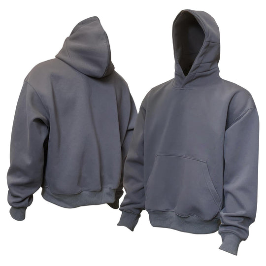 Unisex weicher Heavyweight-Oversize-Kapuzenpullover mit dreiteiliger Kapuze und verstärkter Kängurutasche EB