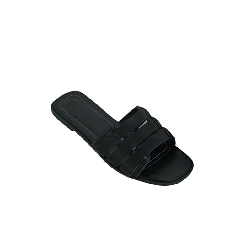 Damen Slip-On Sandalen mit elegantem Riemendesign und komfortabler Sohle EB