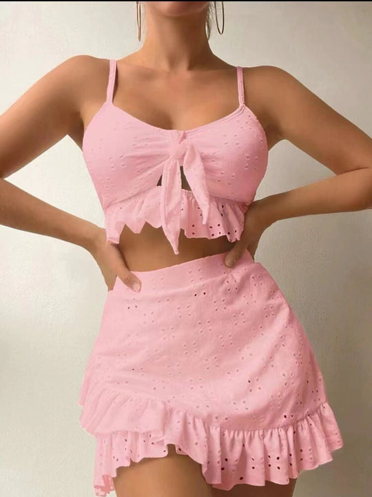 Damen Crop-Top und Rock Set EB