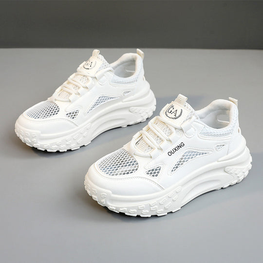 Damen Sportliche Mesh Sneakers mit dämpfendem Sohlenprofil und ergonomischem Design EB