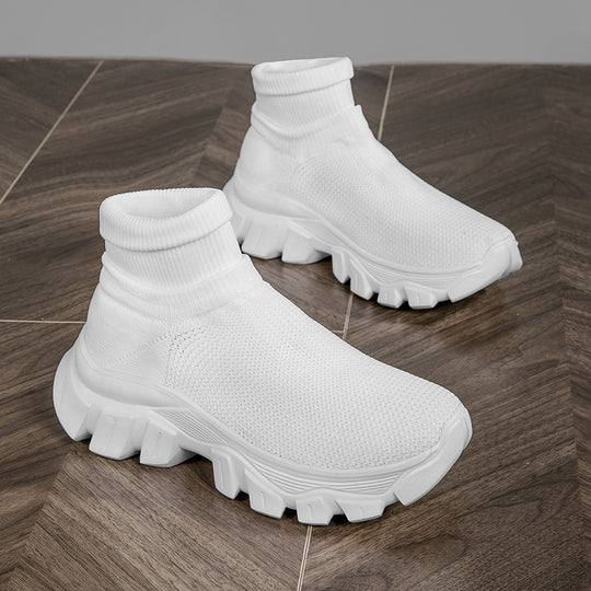 Damen Stricksneaker mit hohem Schaft und rutschfester Sohle EB