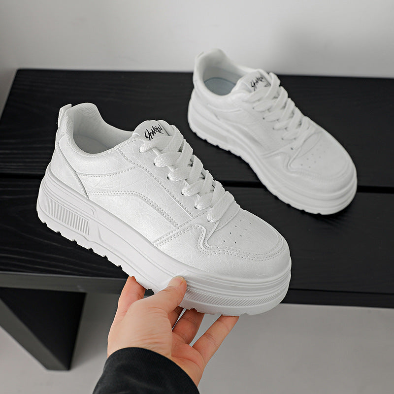 Damen Modische Chunky Sneakers mit elegantem Obermaterial und dämpfender Sohle EB