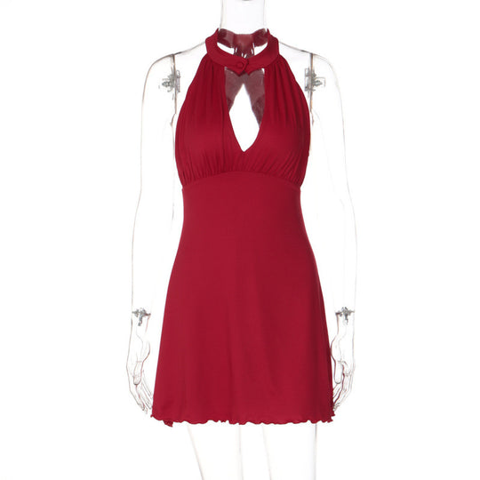 Damen Neckholder Sommerkleid EB