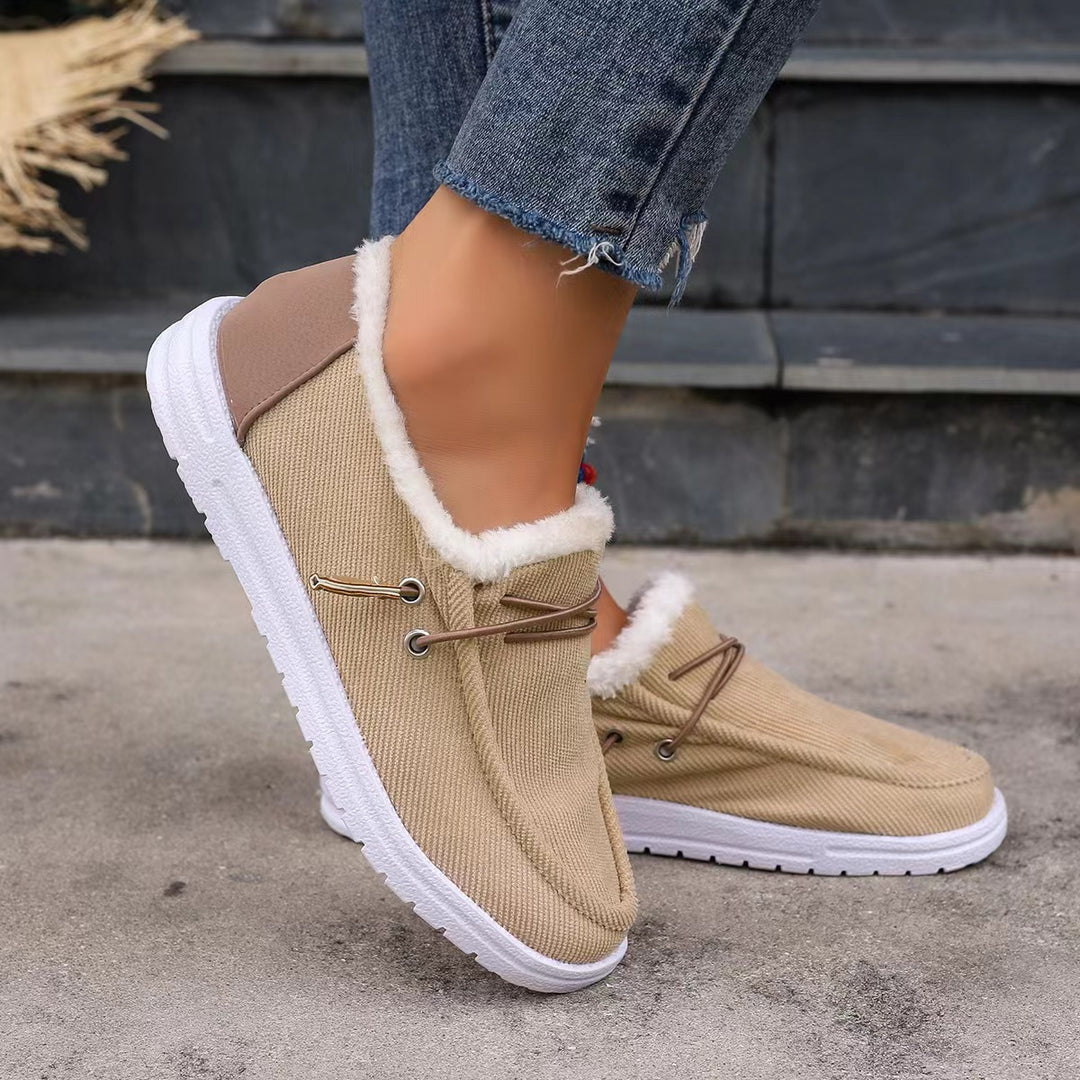 Damen warme und bequeme Slipper mit Futter und rutschfester Sohle EB