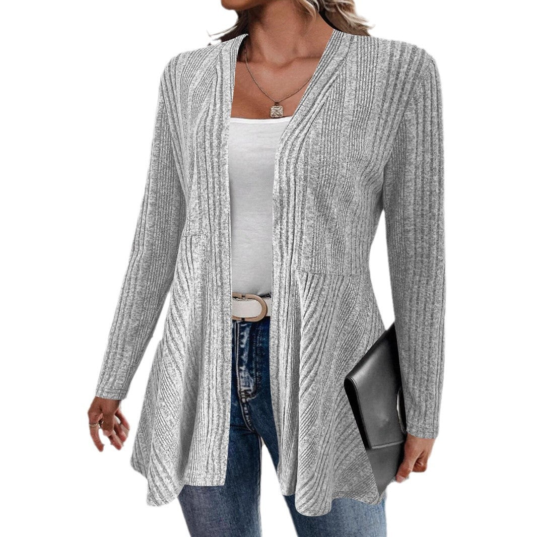 Damen Strickjacke mit lässigem Schnitt und schmeichelndem V-Ausschnitt EB