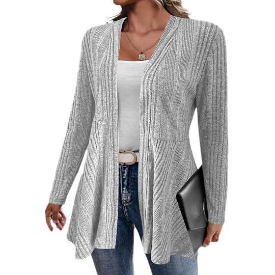 Damen Strickjacke mit lässigem Schnitt und schmeichelndem V-Ausschnitt EB