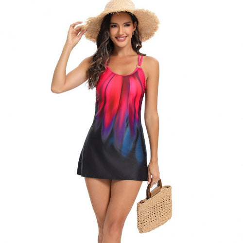 Damen Tankini-Set mit modischen Ripp- und Flammenelementen EB