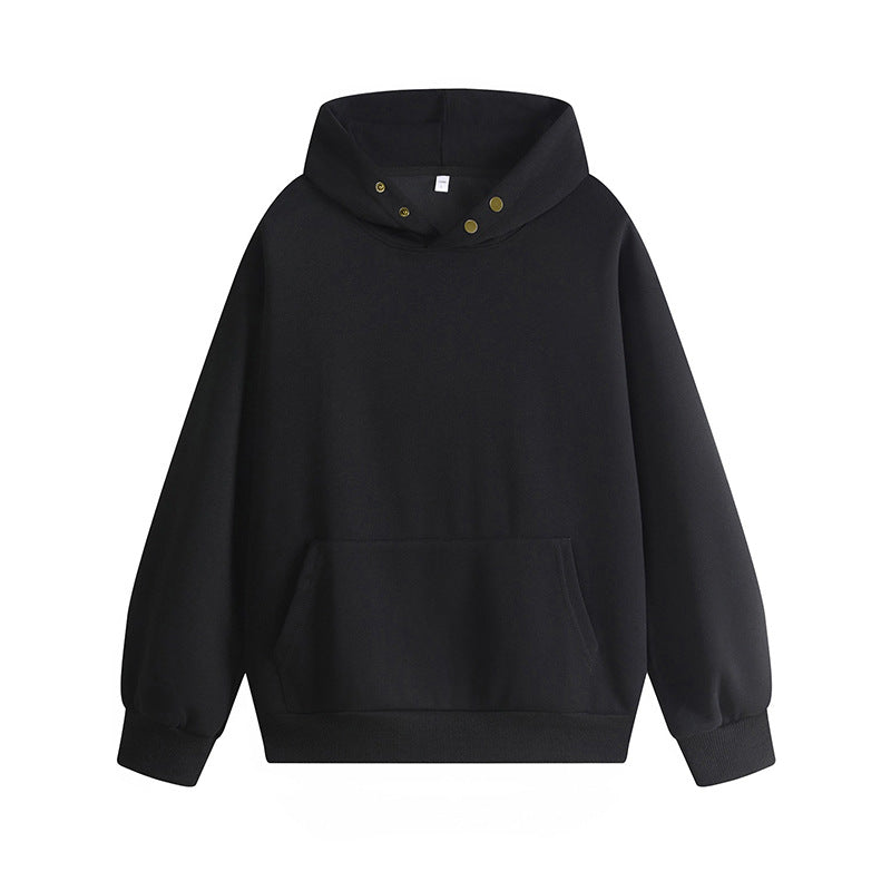Damen Kapuzenpullover mit innovativem Schnitt und praktischen Druckknöpfen EB