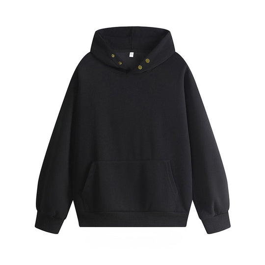 Damen Kapuzenpullover mit innovativem Schnitt und praktischen Druckknöpfen EB