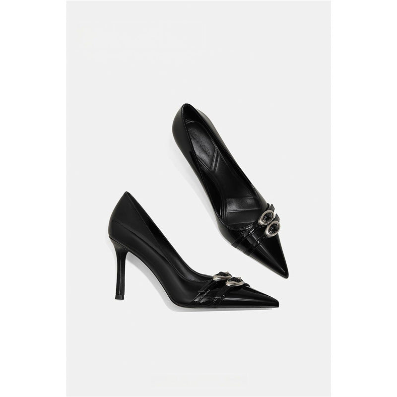 Damen elegante High Heel Pumps mit funkelnden Strassverzierungen EB