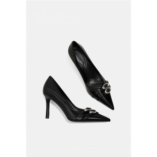 Damen elegante High Heel Pumps mit funkelnden Strassverzierungen EB