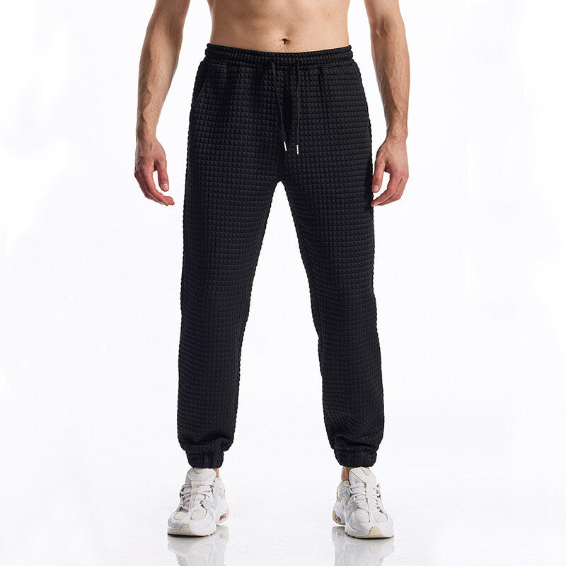 Herren bequeme Sweatpants mit hohem Bund und elastischem Komfort EB