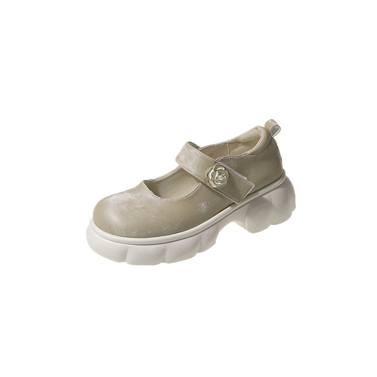 Damen modische Mary Jane Schuhe mit dekorativer Schnalle und komfortabler Sohle EB