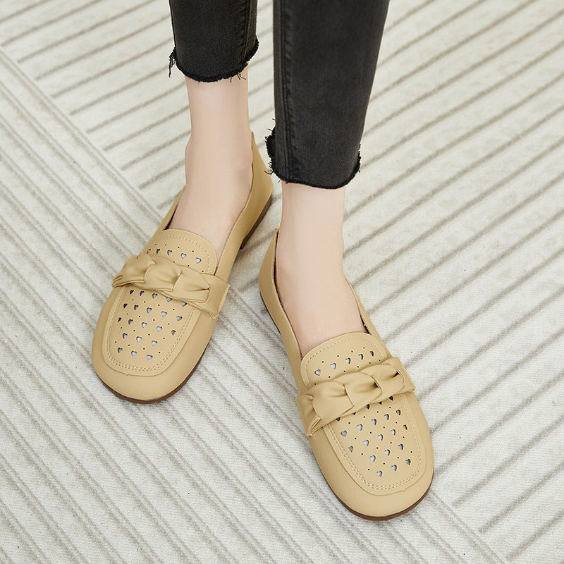 Damen Bequeme Mokassins mit modischem Schnallen-Design EB