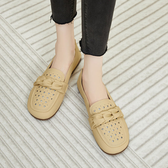 Damen Bequeme Mokassins mit modischem Schnallen-Design EB