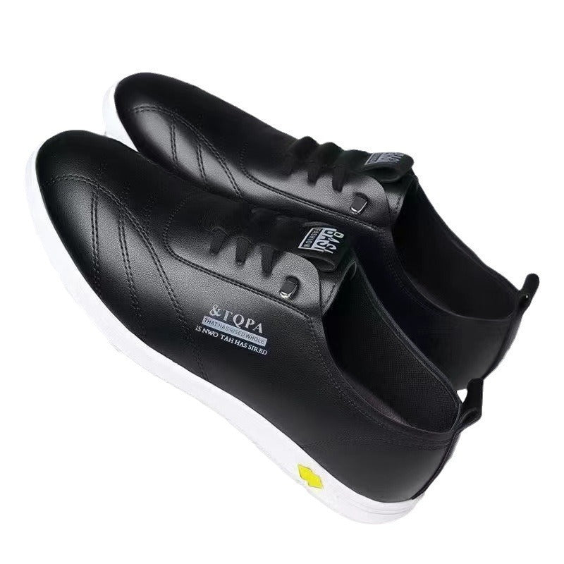 Herren Bequeme Leder Sneakers mit rutschfester Sohle EB