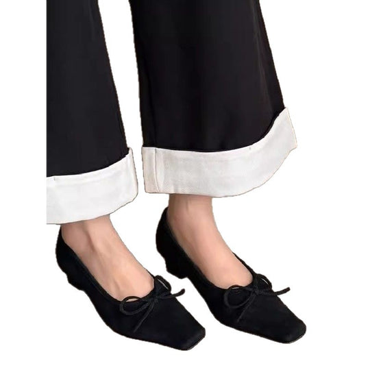 Damen elegante spitze Slipper mit dekorativen Schleifen EB