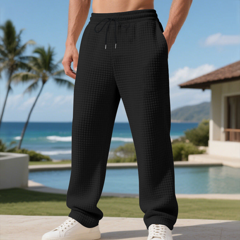 Herren Sportliche Cargo-Hose mit elastischem Bund und seitlichen Taschen EB