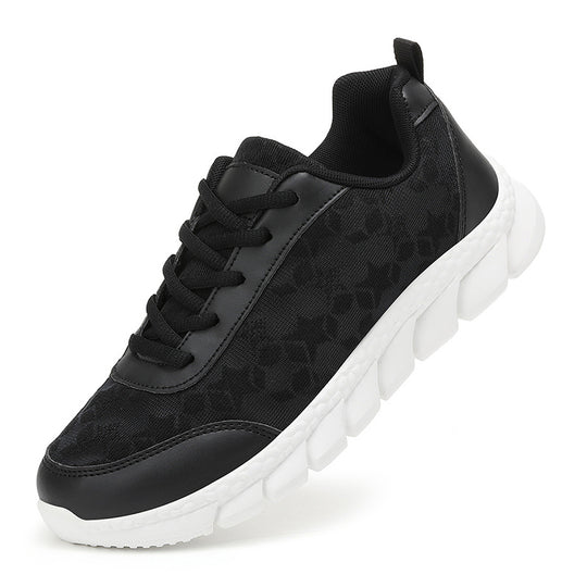 Damen nan Netz-Sneaker mit floralem Durchbruchmuster, flexibler Segmentsohle und gepolstertem Fersenkragen EB