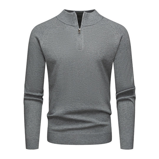 Herren modischer Pullover mit kurzem Reißverschluss EB