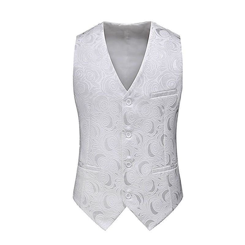 Herren nan Jacquardweste mit ornamentaler Struktur, spitz zulaufendem Saum und satinierter Rückseite EB