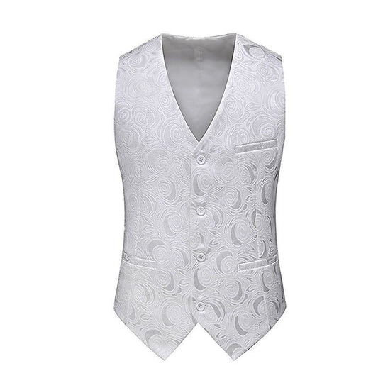 Herren nan Jacquardweste mit ornamentaler Struktur, spitz zulaufendem Saum und satinierter Rückseite EB