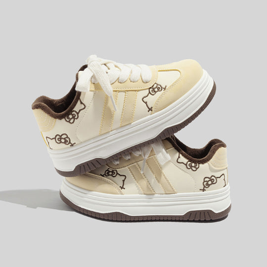 Damen Sportliche Sneaker mit weicher Innenpolsterung und blumigem Design EB