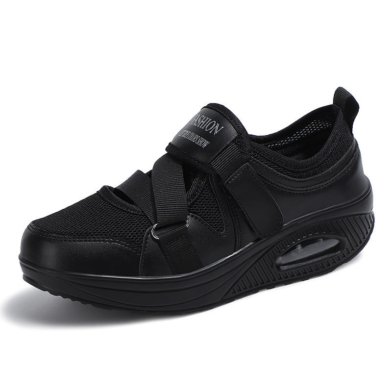Damen Bequeme und luftige Sneakers mit verstellbarem Klettverschluss EB