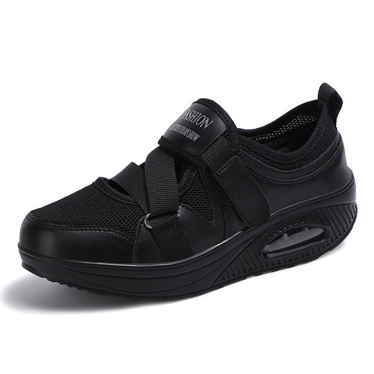 Damen Bequeme und luftige Sneakers mit verstellbarem Klettverschluss EB