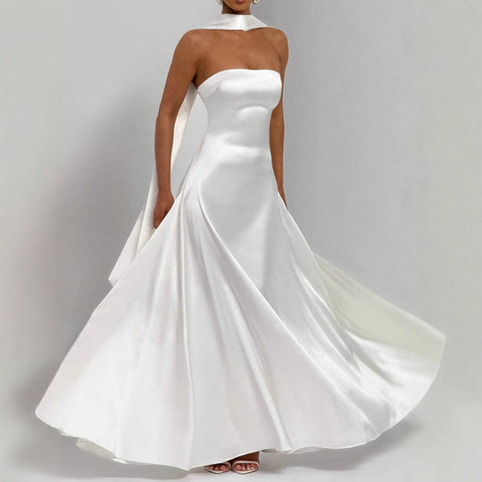 Damen Elegantes und schickes Langarm Abendkleid EB