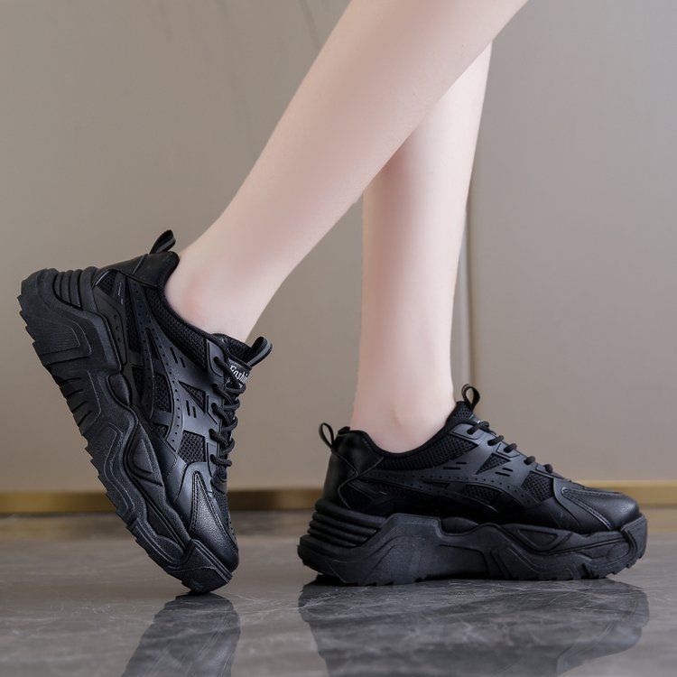 Damen modische Chunky-Sneaker mit atmungsaktivem Mesh und rutschfester Sohle EB