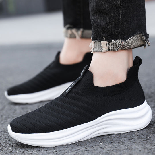 Damen Komfortable und atmungsaktive Slip-On Sneakers mit elastischem Obermaterial EB
