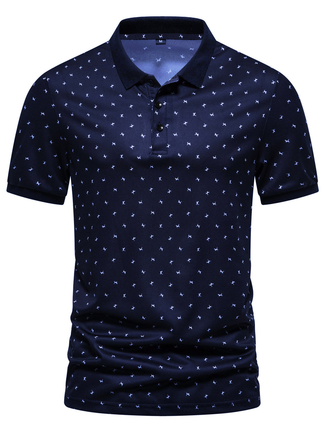 Herren Poloshirt mit modernem Muster und atmungsaktiven Eigenschaften EB