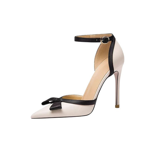 Damen elegante High Heel Schuhe mit dekorativer Schleifenverzierung EB