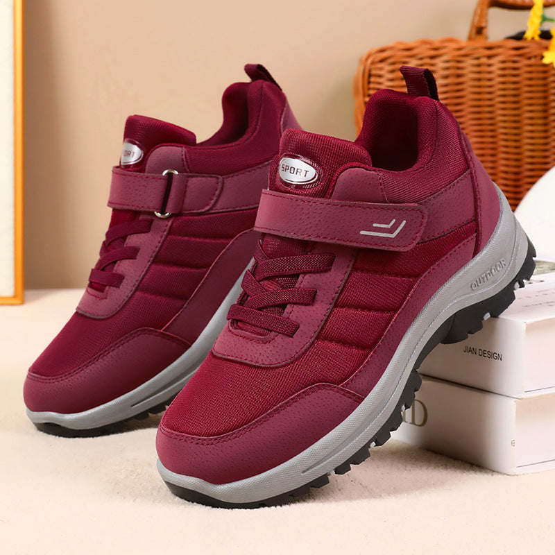 Herren nan multifunktionaler Trekking-Walking-Sneaker mit Klett- und Schnürsystem, stoßdämpfender EVA-Zwischensohle und tiefprofilierter Trailsohle EB
