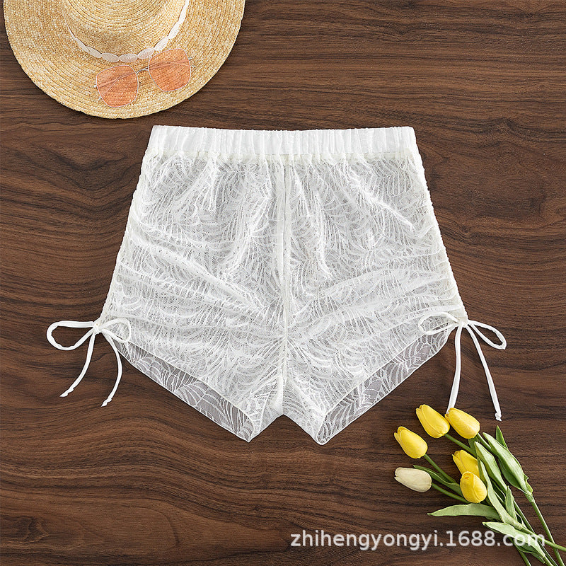 Damen Transparente Strandshorts EB