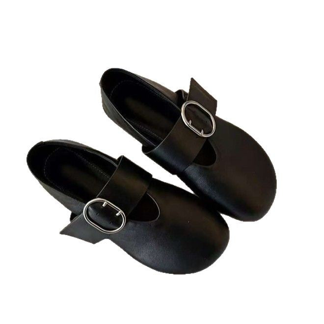Damen elegante Mokassins mit modischem Schnallenakzent EB