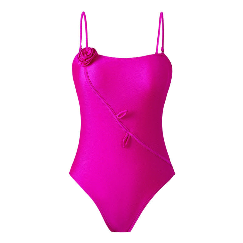 Damen Einteiler Badeanzug mit floralem Design und passendem Strandüberwurf EB