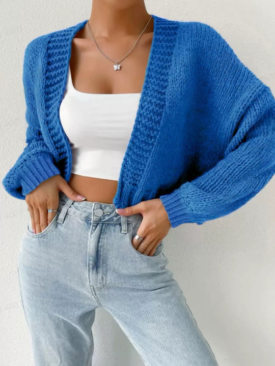 Damen Strukturierter Strick-Cardigan mit lässigem Schnitt EB