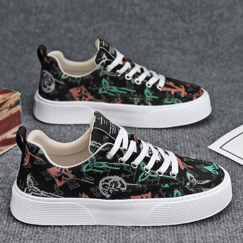 Damen Leichte und bequeme Canvas Sneakers mit modischem Print EB