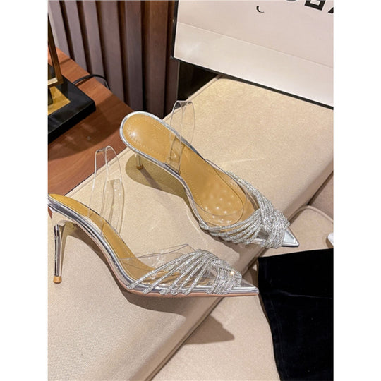 Damen Glamouröse High Heel Sandalen EB